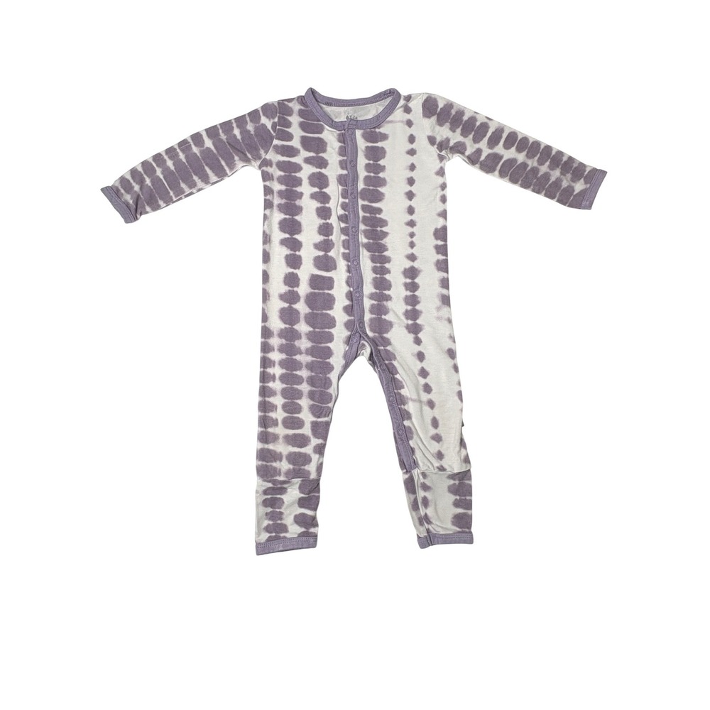 Kyte Baby Taro Purple Ripetide Romper 12-18 months Snap Front Casual Hippie